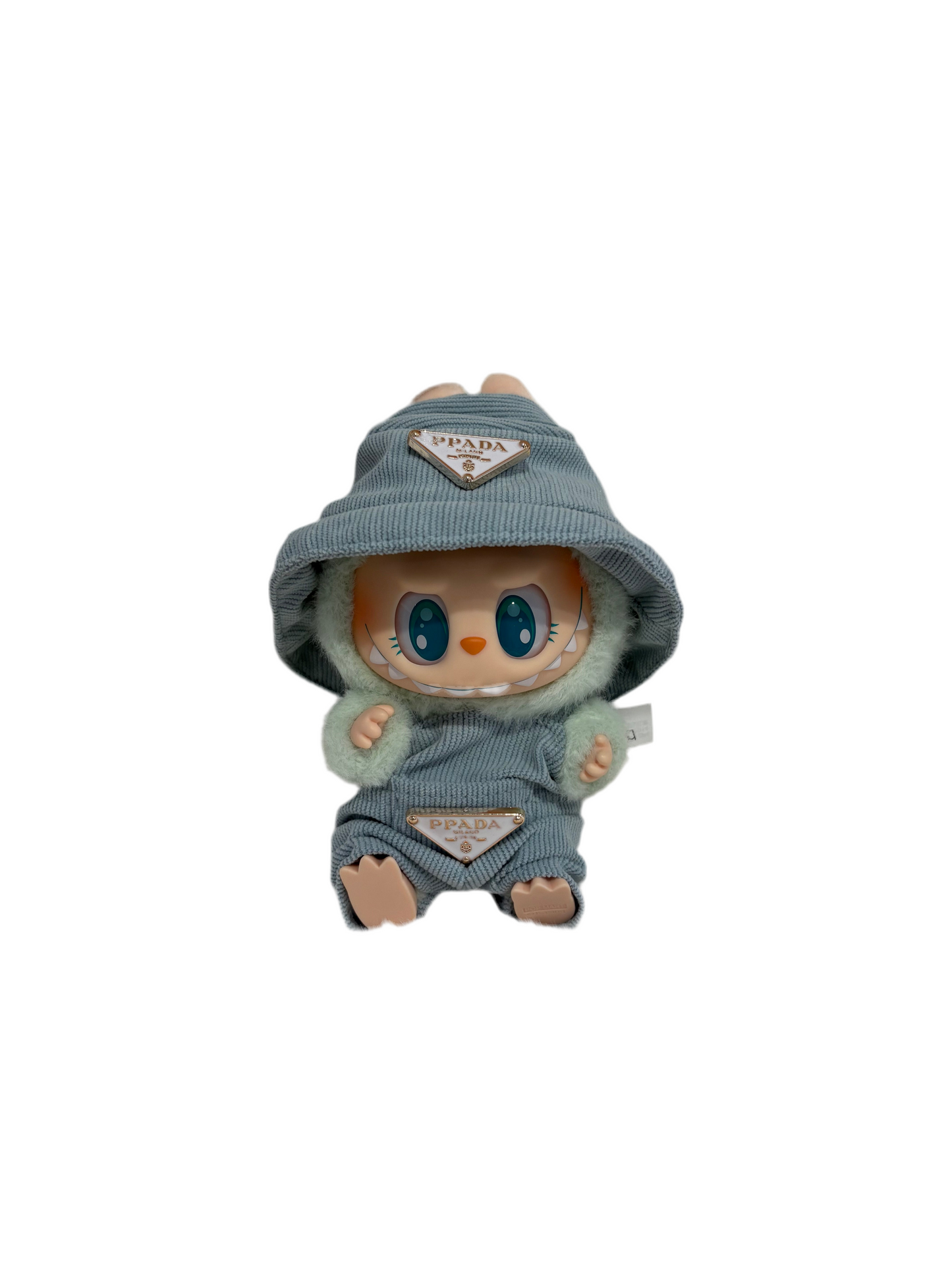 Blue Corduroy Prada Outfit